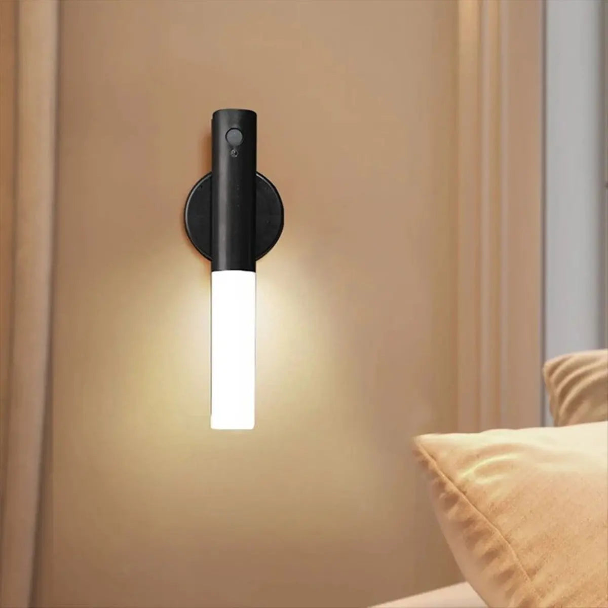 Applique Murale LED pour Couloir Rechargeable, Veilleuse Intelligente à Induction Corporelle, Applique Murale de Toilettes à Induction Domestique Blanche-AT30